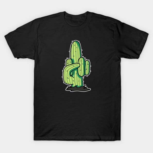 Middle finger cactus T-Shirt by Tobias Store